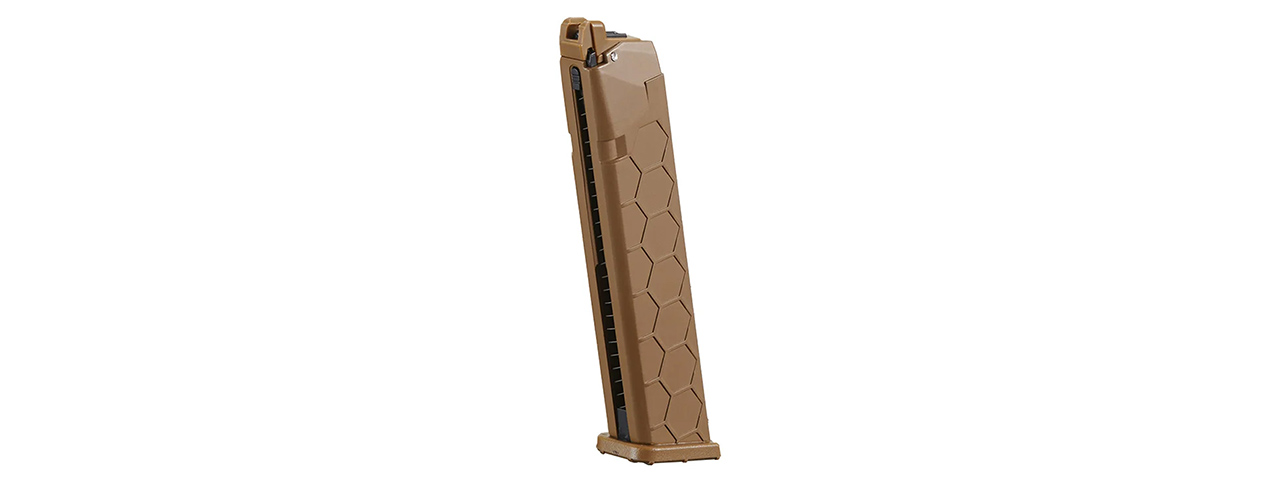 PH+ 35RD Magazine For Umarex Glock & G Series GBB Airsoft Pistols - (Brown) - Click Image to Close