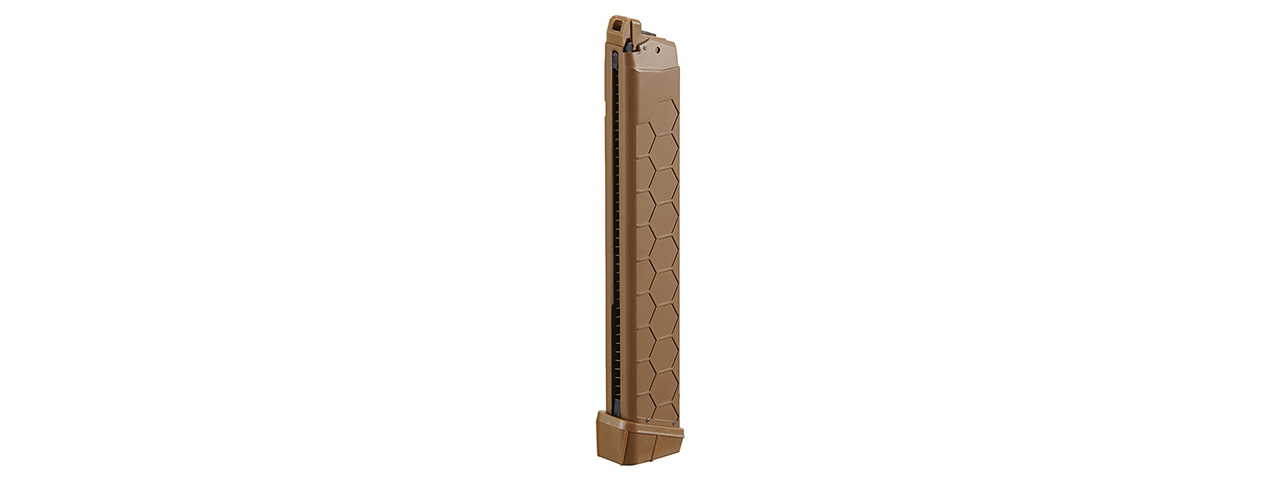 PH+ 50RD Magazine For Umarex Glock & G Series GBB Airsoft Pistols - (Brown) - Click Image to Close