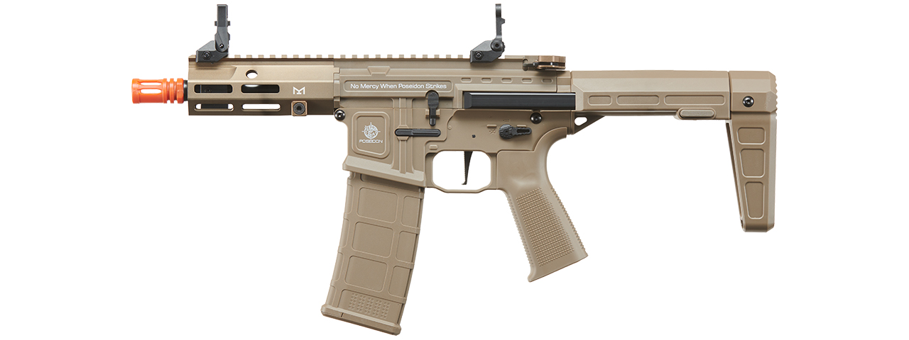 Poseidon Punisher 6" QRF AEGR Rifle w/ Medusa Mosfet - (Tan) - Click Image to Close