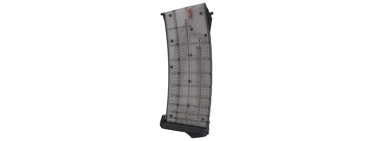 PTS Syndicate TPM-AK 155rd Magazine for AEG AK - (Translucent Black) - Click Image to Close