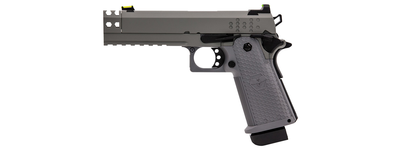 Raven Hi-Capa HEX-Comp Pistol - (Gray) - Click Image to Close