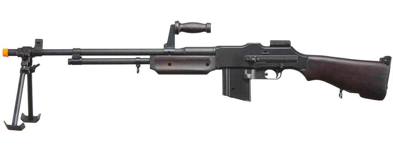 S&T BAR M1918 A2 Full Size Full Metal Airsoft AEG Rifle w/ Steel Bipod - (Wood) - Click Image to Close