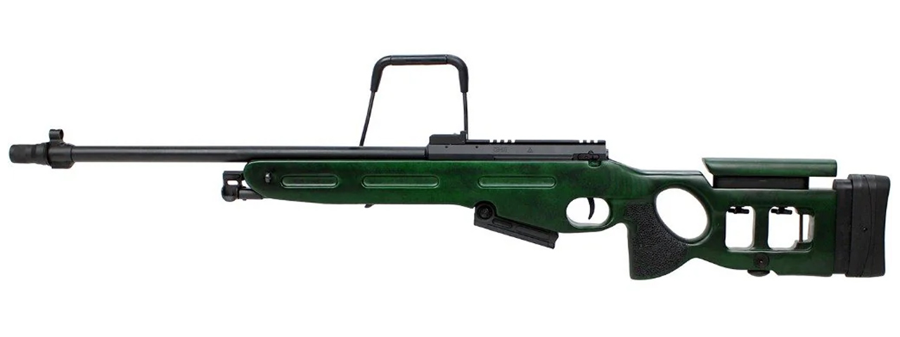 S&T SV-98 Spring Power Airsoft Rifle - (Real Wood/Green) - Click Image to Close