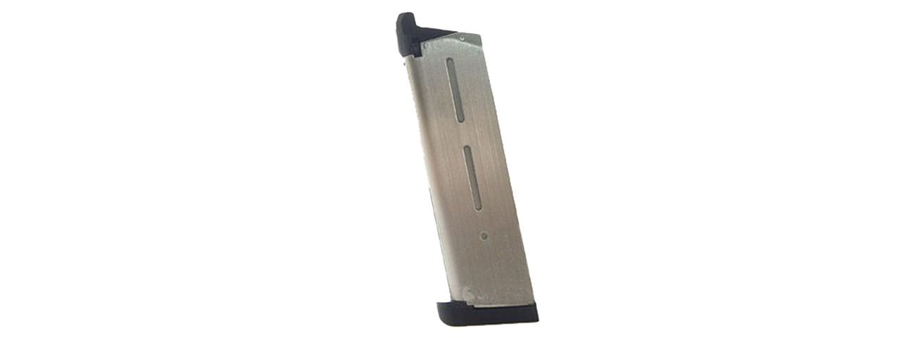 Tokyo Marui 1911 MEU 28 Round Airsoft Green Gas Magazine - (Silver) - Click Image to Close