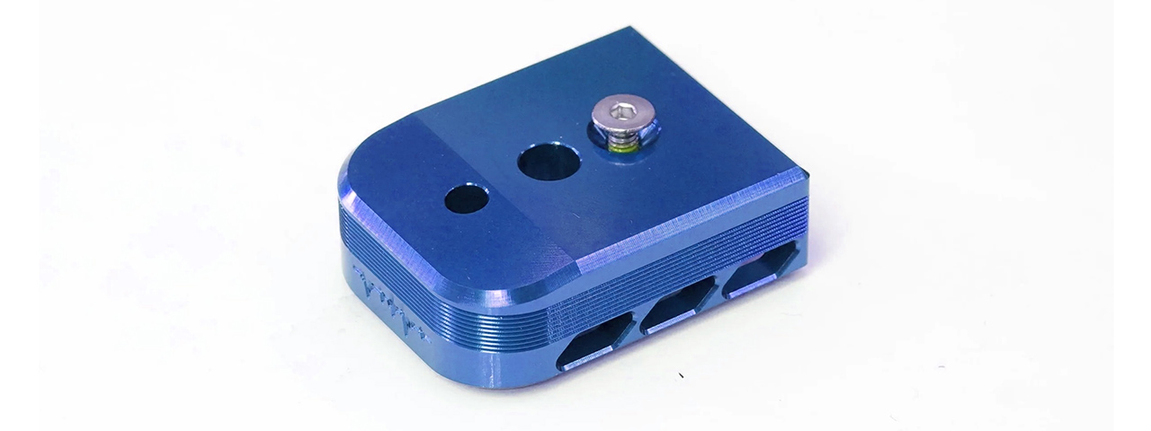 Dr. Black Aluminum Type B Magazine Base for Hi-Capa 5.1 GBB Pistols - (Blue) - Click Image to Close