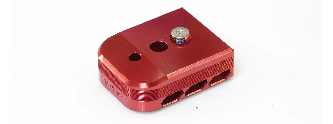 Dr. Black Aluminum Type B Magazine Base for Hi-Capa 5.1 GBB Pistols - (Red) - Click Image to Close