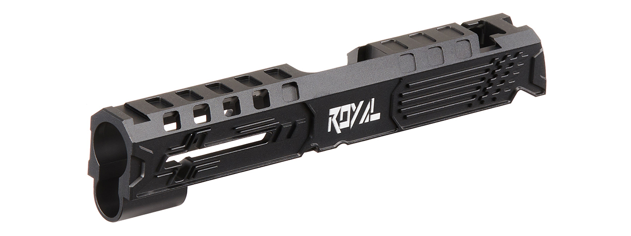 Dr. Black Royal Aluminum Slide for TM Hi-CAPA 4.3 GBB Pistols - (Black) - Click Image to Close