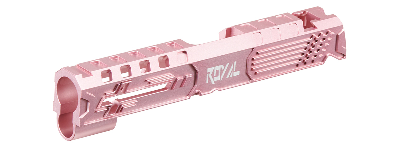 Dr. Black Royal Aluminum Slide for TM Hi-CAPA 4.3 GBB Pistols - (Pink) - Click Image to Close