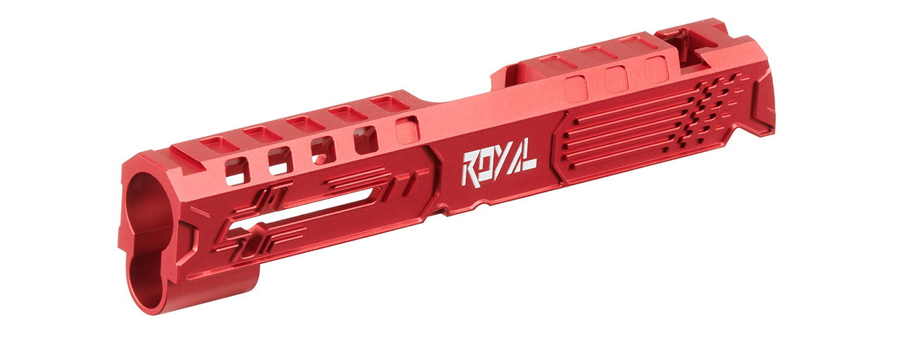 Dr. Black Royal Aluminum Slide for TM Hi-CAPA 4.3 GBB Pistols - (Red) - Click Image to Close