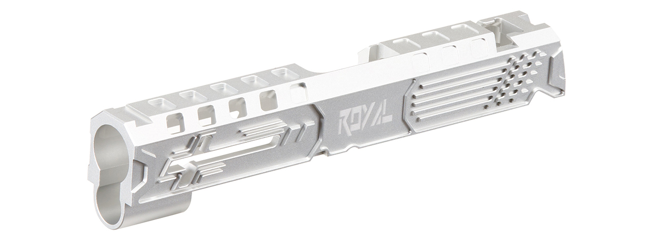 Dr. Black Royal Aluminum Slide for TM Hi-CAPA 4.3 GBB Pistols - (Silver) - Click Image to Close