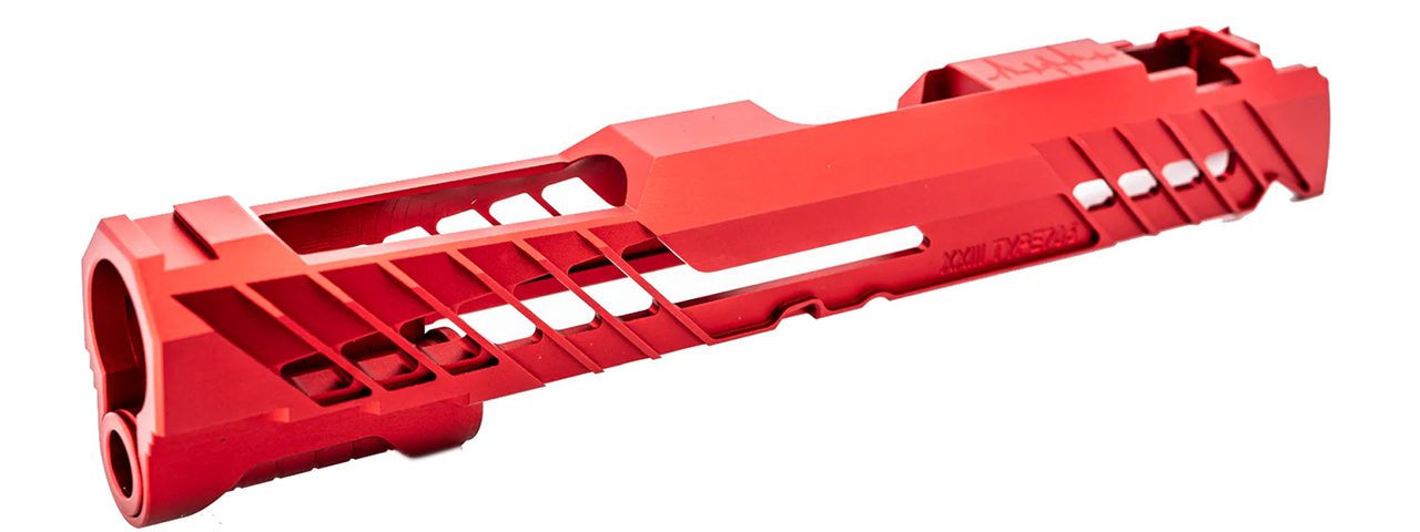 Dr. Black Aluminum Slide Type 706 for TM Hi-CAPA 5.1 GBB Pistols - (Red) - Click Image to Close