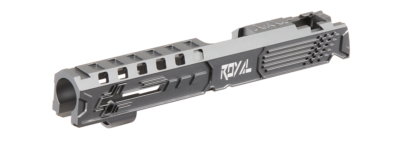 Dr. Black Royal Aluminum Slide for TM Hi-CAPA 5.1 GBB Pistols - (Gray) - Click Image to Close