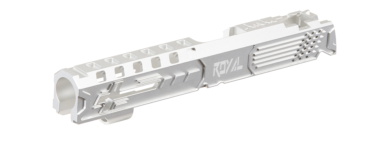 Dr. Black Royal Aluminum Slide for TM Hi-CAPA 5.1 GBB Pistols - (Silver) - Click Image to Close