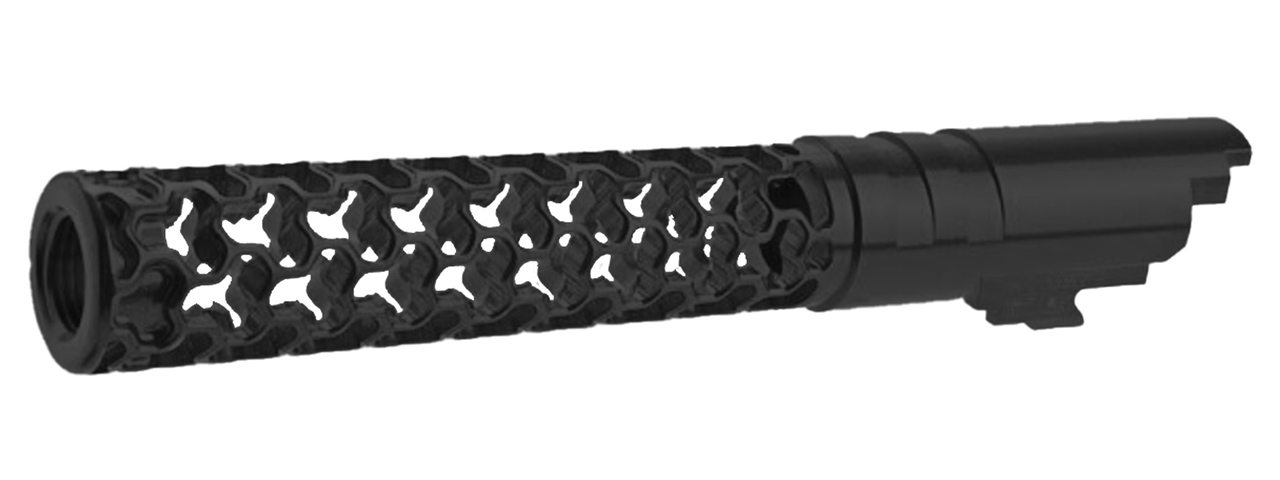 Dr. Black CNC Aluminum GEOM Outer Barrel For TM Hi-CAPA 5.1 GBB Pistols - (Black) - Click Image to Close