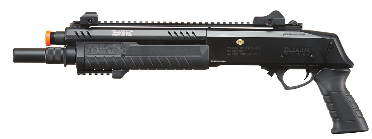 BO Manufacture REP FABARM STF12 Short 11" Pump Action Gas Shotgun - (Black) - Click Image to Close