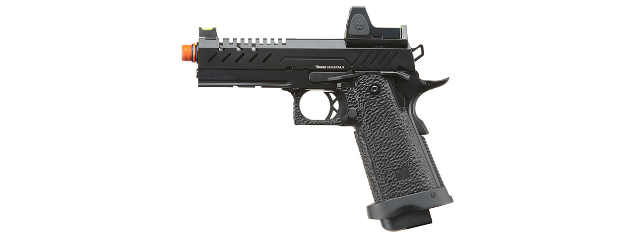 Vorsk Hi-Capa 4.3 GBB Pistol w/ Red Dot Sight - (Black) - Click Image to Close