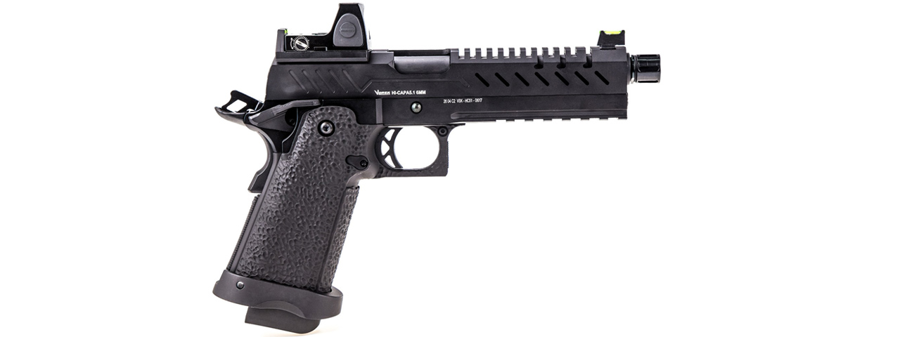 Vorsk Hi-Capa 5.1 GBB Pistol w/ Red Dot Sight - (Black) - Click Image to Close