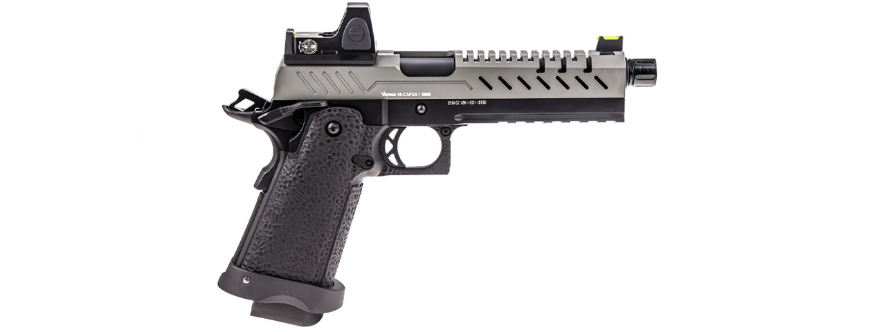 Vorsk Hi-Capa 5.1 GBB Pistol w/ Red Dot Sight - (Black/Gray) - Click Image to Close