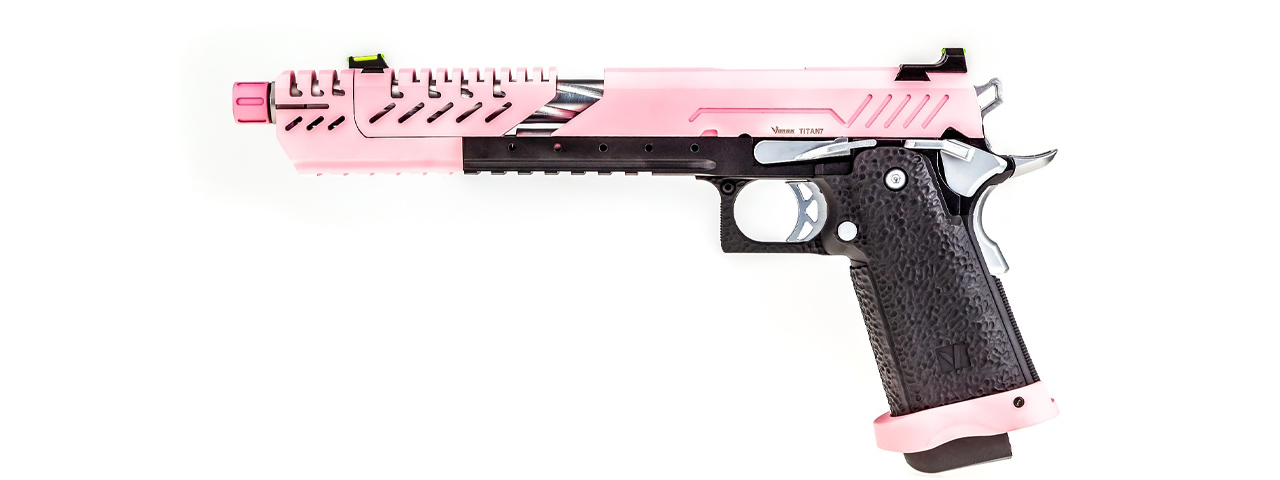 Vorsk Hi-Capa 7.0 Titan GBB Pistol - (Pink/Black) - Click Image to Close