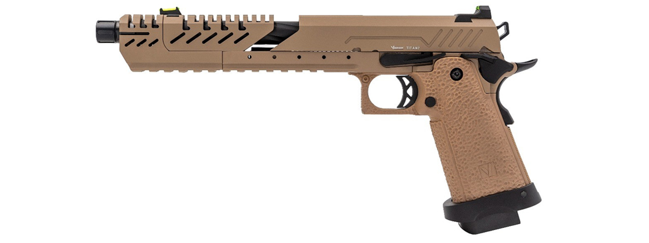 Vorsk Hi-Capa 7.0 Titan GBB Pistol - (Tan) - Click Image to Close