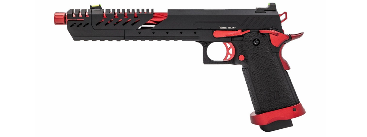 Vorsk Hi-Capa 7.0 Titan GBB Pistol - (Black/Red) - Click Image to Close