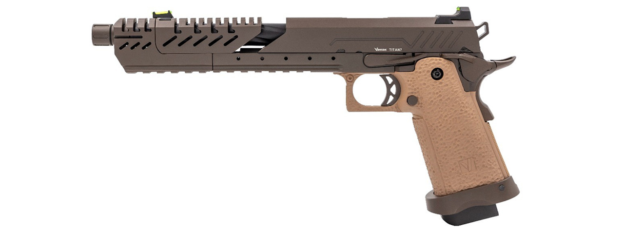 Vorsk Hi-Capa 7.0 Titan GBB Pistol - (Tan/Bronze) - Click Image to Close