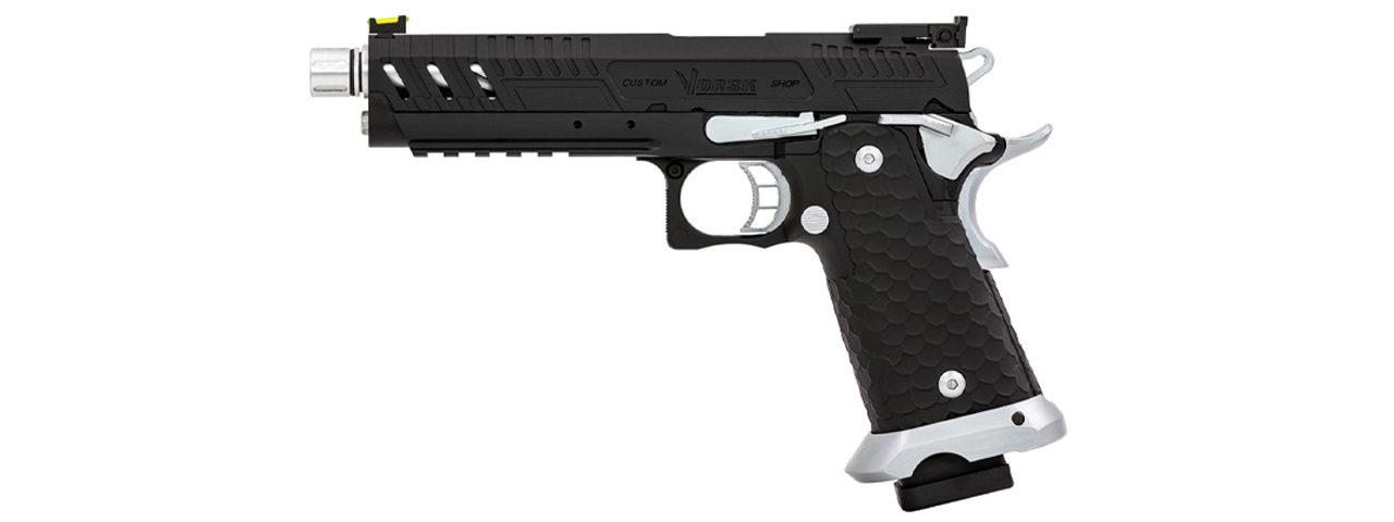 Vorsk Hi-Capa CS Vengeance 5.1 GBB Pistol - (Black/Silver) - Click Image to Close