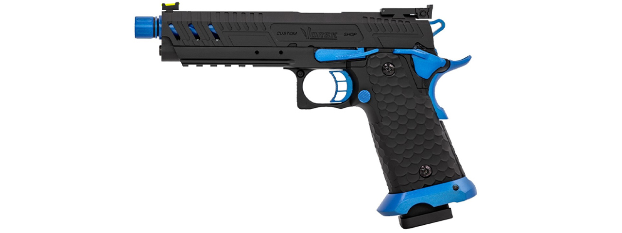 Vorsk Hi-Capa CS Vengeance 5.1 GBB Pistol - (Black/Blue) - Click Image to Close