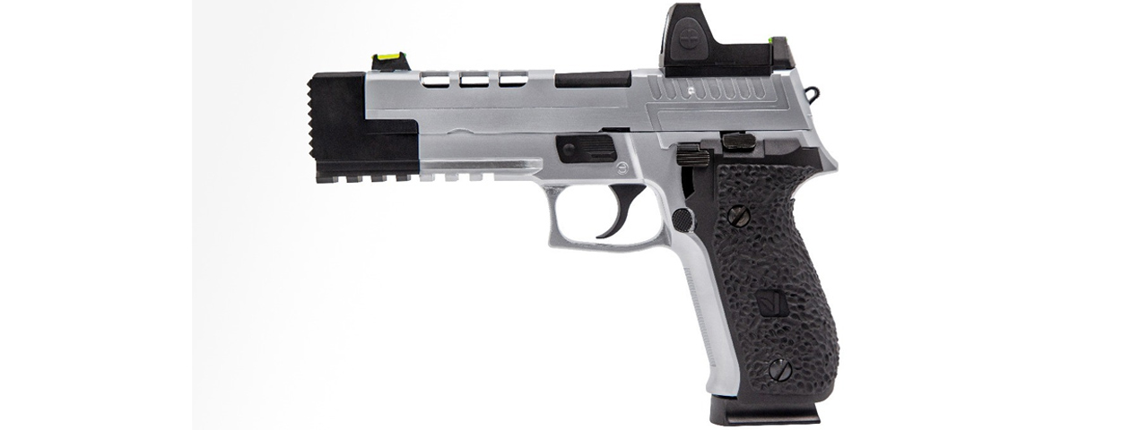 Vorsk Hi-Capa VP26X GBB Pistol w/ Red Dot Sight - (Silver) - Click Image to Close