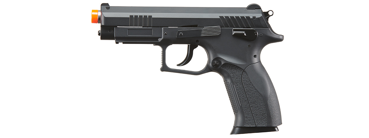 Win Gun K100 Airsoft CO2 Non Blowback Pistol with Metal Slide - (Black) - Click Image to Close