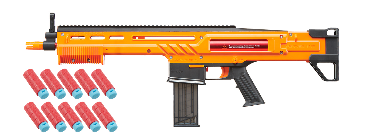 ZhenWei S100 CRS100 War Saint Dart Blaster - (Orange) - Click Image to Close