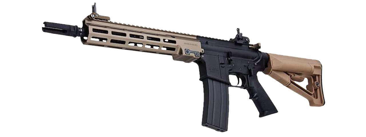 Tokyo Marui URGI MK16 MWS 11.5" SOPMOD Block 3 GBB Airsoft Rifle - (Tan/Black) - Click Image to Close