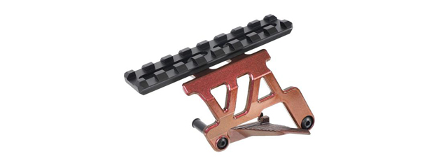 Laylax Aluminum Zanshin Scope Mount Base for Tokyo Marui Hi-Capa 5.1 & 4.3 Series GBB Pistols (Color: Kurenai Red)