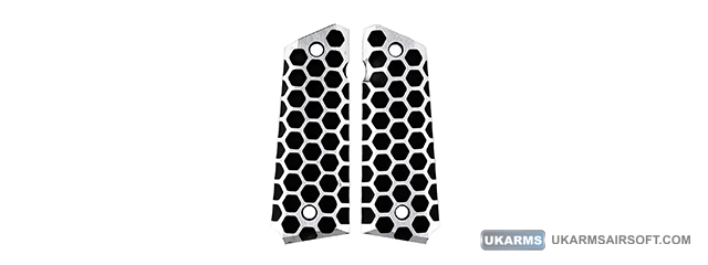 Atlas Custom Works Aluminum Grip Panel for 1911 Series Pistols (Two Tone/Honeycomb)