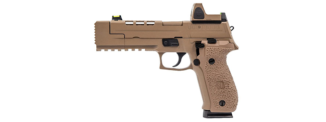 Vorsk Airsoft VP26X Gas Blowback Pistol + Micro Red Dot - Tan