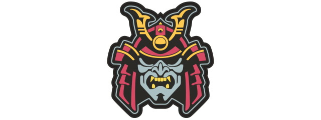 Samurai Helmet Full Color PVC Patch