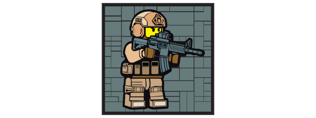 Lego Soldier PVC Patch