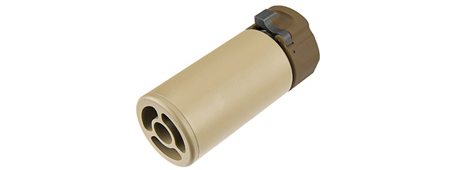 ATLAS CUSTOM WORKS FULL METAL SOCOM QD BARREL EXTENSION W/ FLASH HIDER [MINI] (TAN)