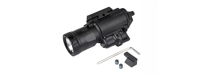 Atlas Custom Works X400UH-A Picatinny Mount Pistol Scout Light w/ Red Laser - (Black)