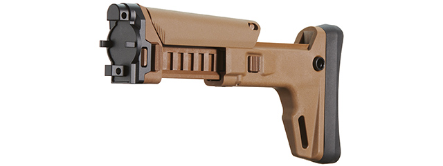 Atlas Custom Works ACR Style Retractable Stock For CYMA MP5K Airsoft Series - (Tan)