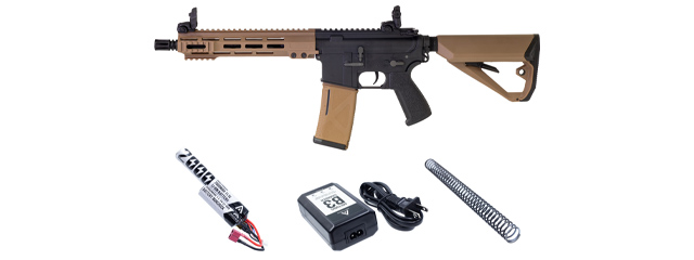 Arcturus Tactical LWT MK-I CQB 10" AEG Sport Rifle Starter Pack - (Black/Tan)