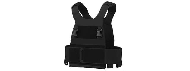 Minimalistic Multi-Mission Plate Carrier Vest - (Black)