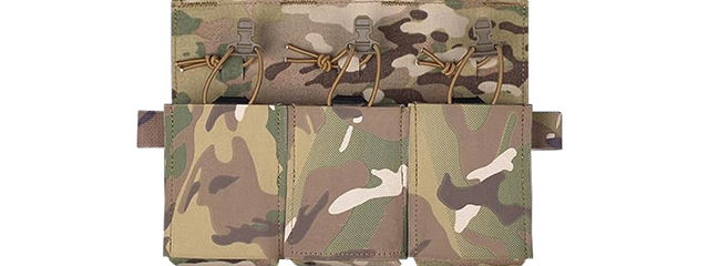 Triple Elastic Magazine Pouch MAG Tool Holder - (Camo)