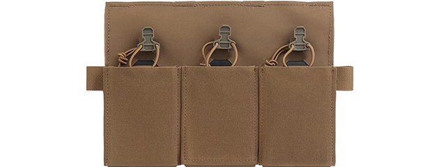 Triple Elastic Magazine Pouch MAG Tool Holder - (Tan)