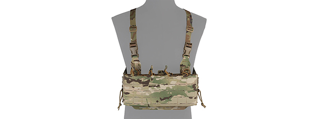 Tactical Molle Chest Rig Vest w/ 5.56 Magazine Front Panel - (Camo)