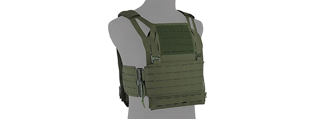 Military Tactical Vest Quick Release Plate Carrier - (OD Green)