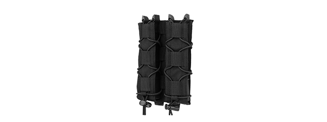 Tiger Type Long Double Mag Quick Pull Pouch - (Black)