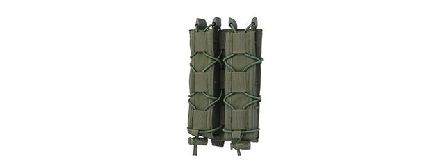 Tiger Type Long Double Mag Quick Pull Pouch - (Ranger Green)