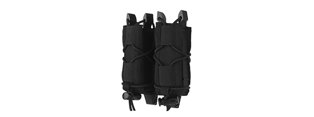 Tiger Type Short Mag Double Quick Pull Pouch - (Black)