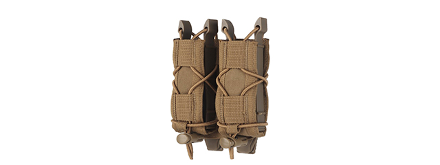 Tiger Type Short Mag Double Quick Pull Pouch - (Tan)